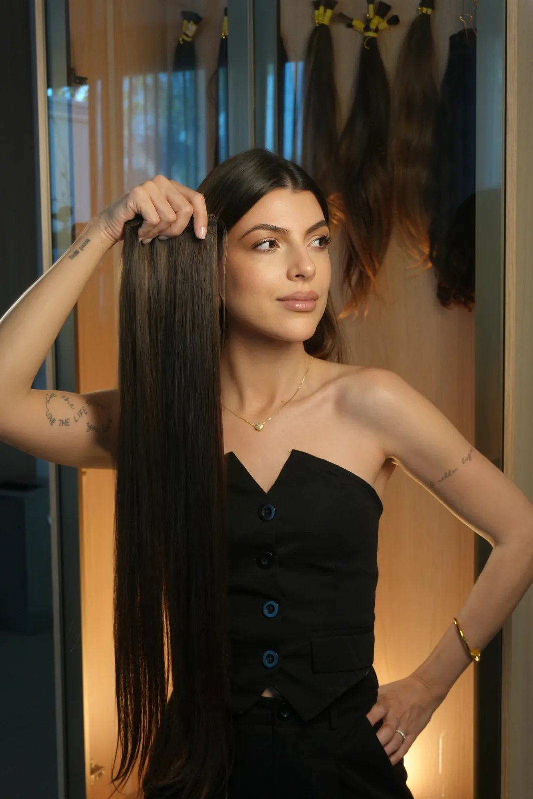 Aplicação de mega hair